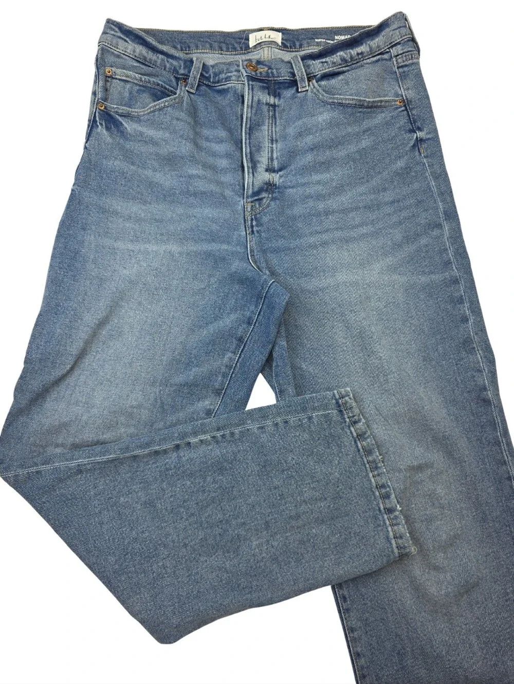 Nicole Miller Nomad Jeans Size 14 Super High Rise Relaxed Straight 3832-Cy